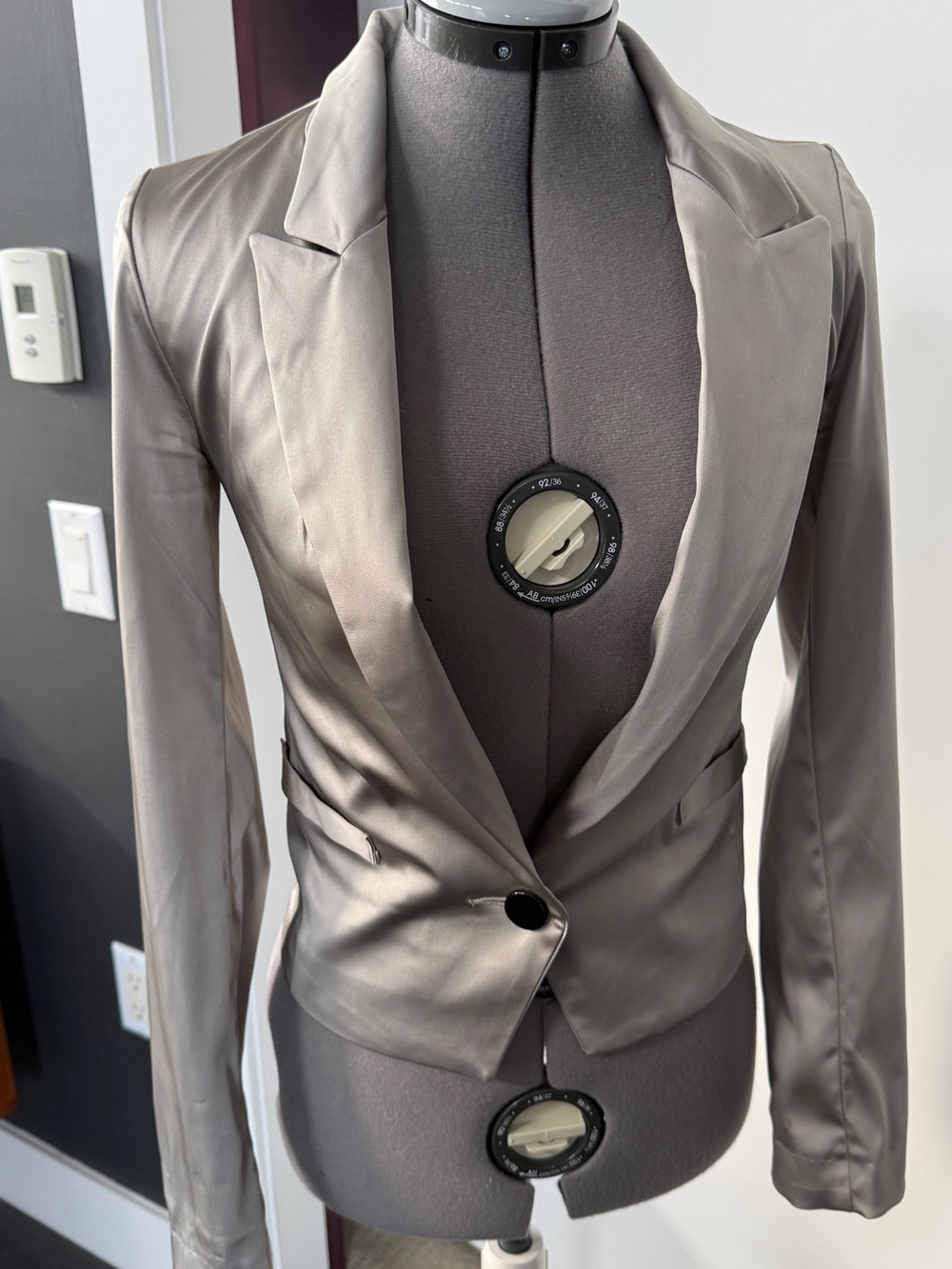 Prada Silver Women's Single-Button Blazer